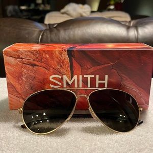 Smith Optics antique gold, polarized chromaPop lens.
